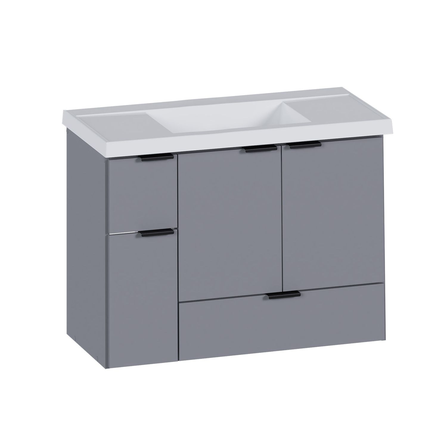 TRINISA 31 IN. WALL-MOUNT VANITY GRAY W/ CULTURED MARBLE TOP