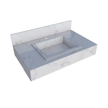 ALASSIO 32 IN. WALL-MOUNT PORCELAIN VANITY CARRARA WHITE