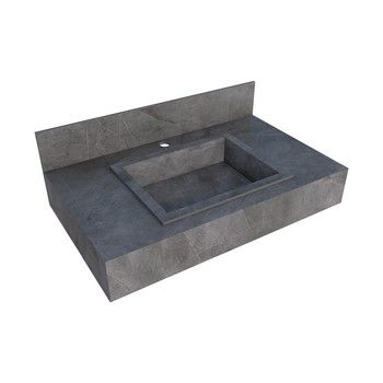 ALASSIO 32 IN. WALL-MOUNT PORCELAIN VANITY STONE GRAY