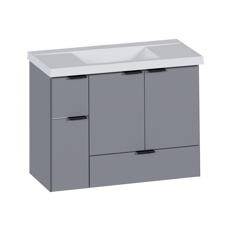 TRINISA 31 IN. WALL-MOUNT VANITY GRAY W/ CULTURED MARBLE TOP