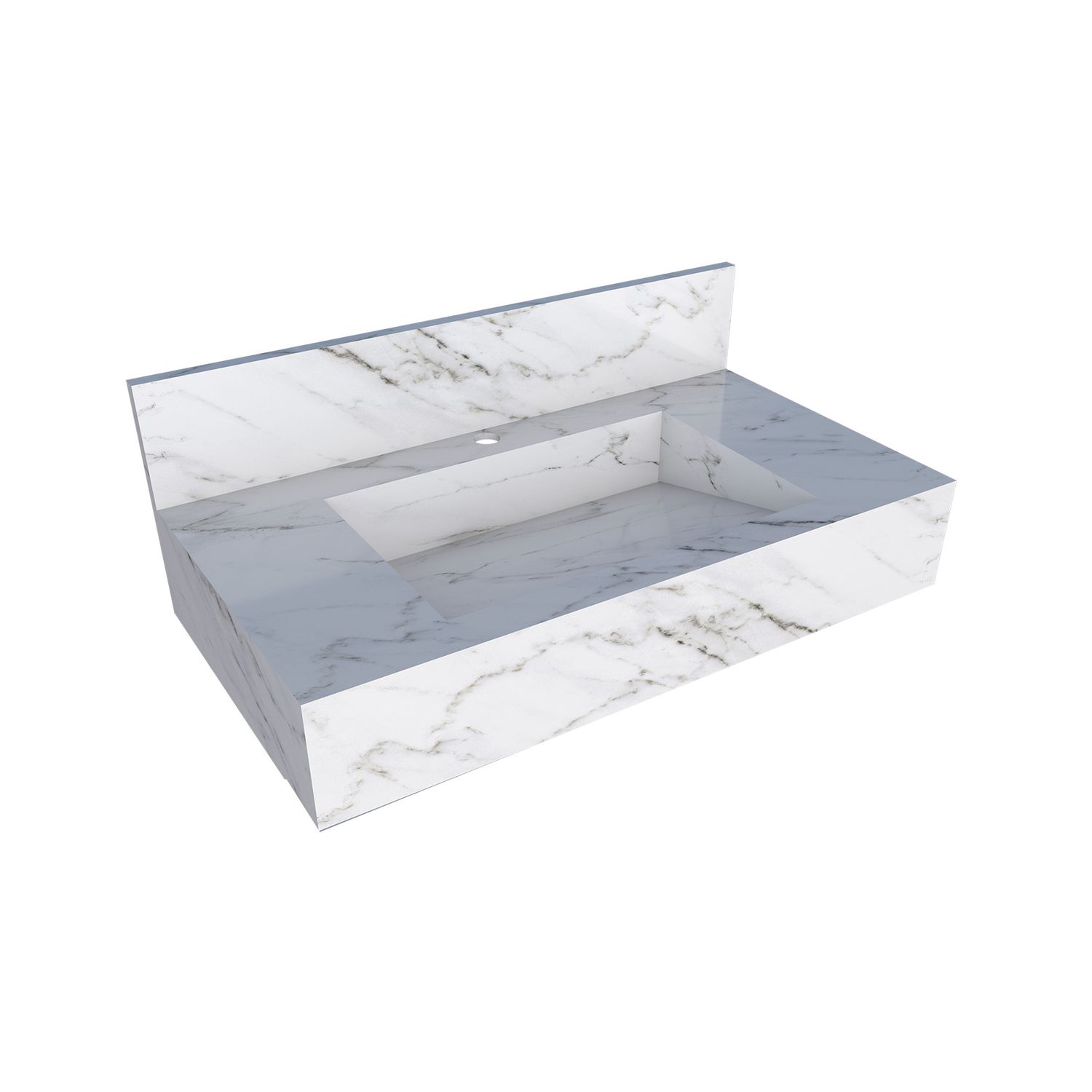 MONDELLO 32 IN. WALL-MOUNT PORCELAIN VANITY CARRARA WHITE