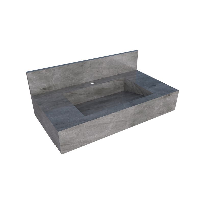MONDELLO 32 IN. WALL-MOUNT PORCELAIN VANITY STONE GRAY