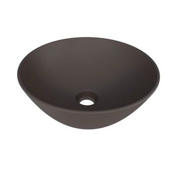 PESCARA CERAMIC OVAL VESSEL SINK BROWN