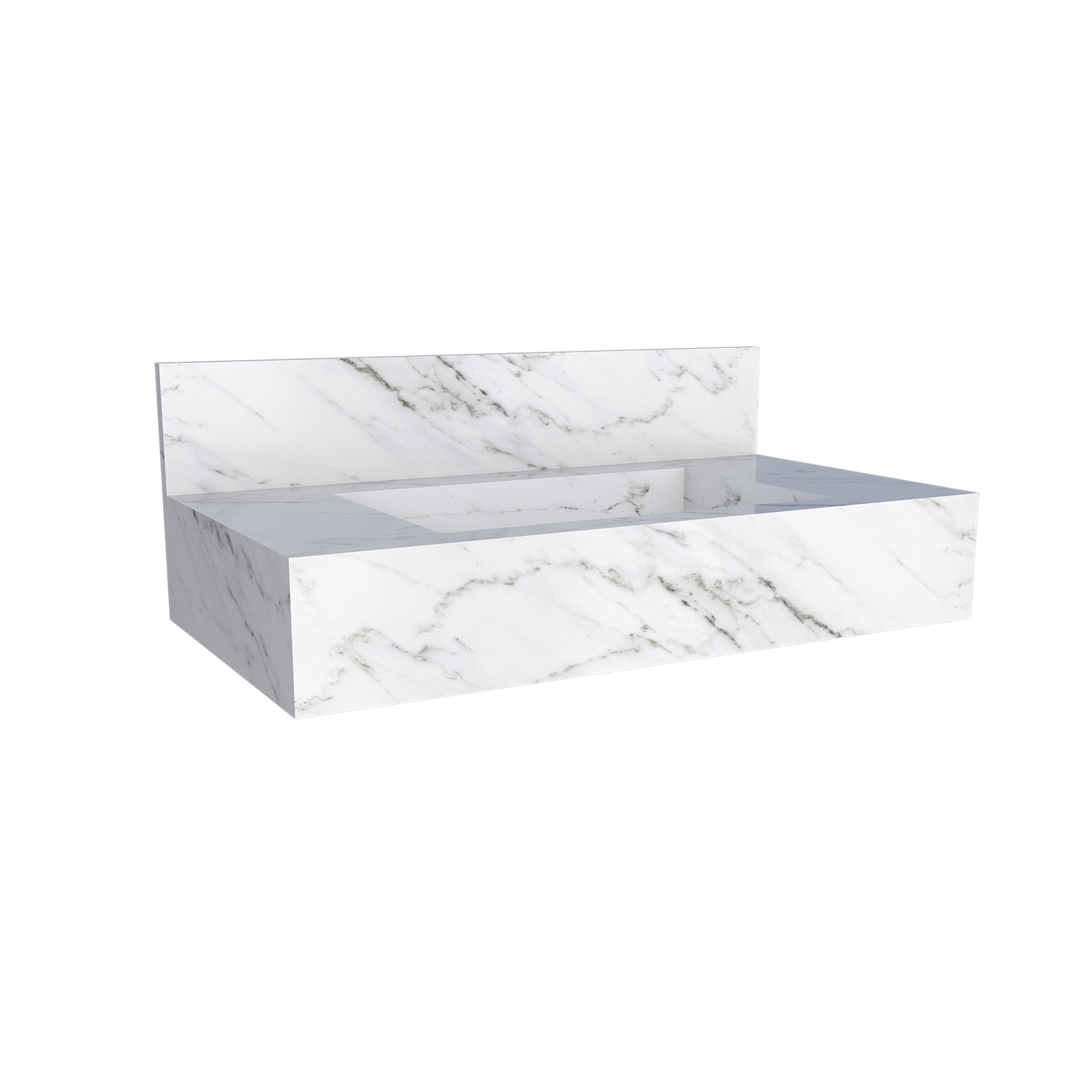 CAMOGLI 32 IN. WALL-MOUNT PORCELAIN VANITY CARRARA WHITE