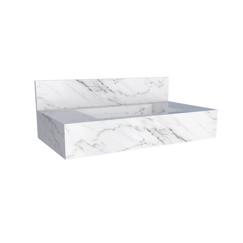 CAMOGLI 32 IN. WALL-MOUNT PORCELAIN VANITY CARRARA WHITE