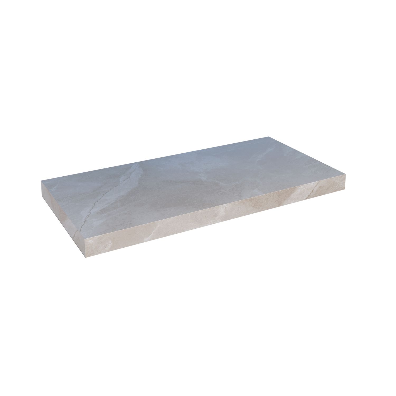 31 IN. PORCELAIN VANITY SHELF IVORY CREAM