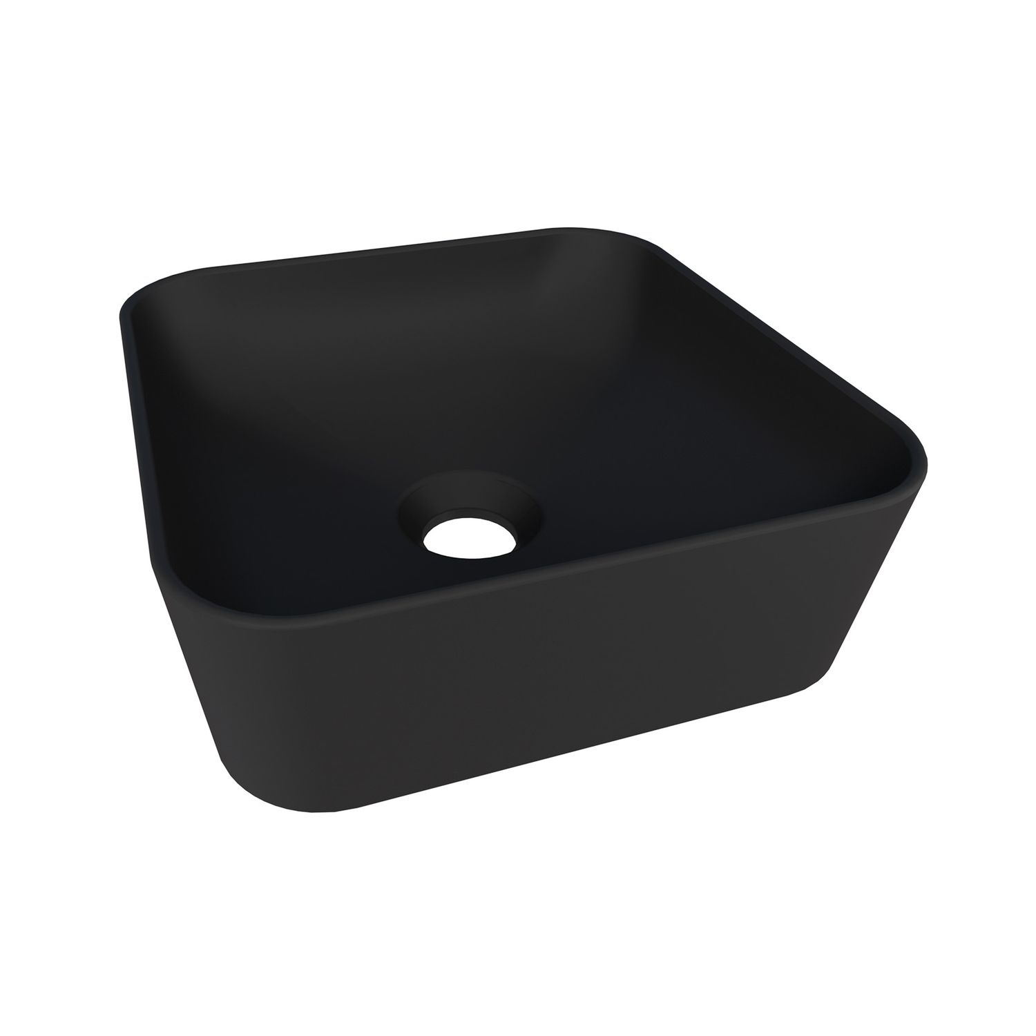 RIMINI CERAMIC SQUARE VESSEL SINK BLACK