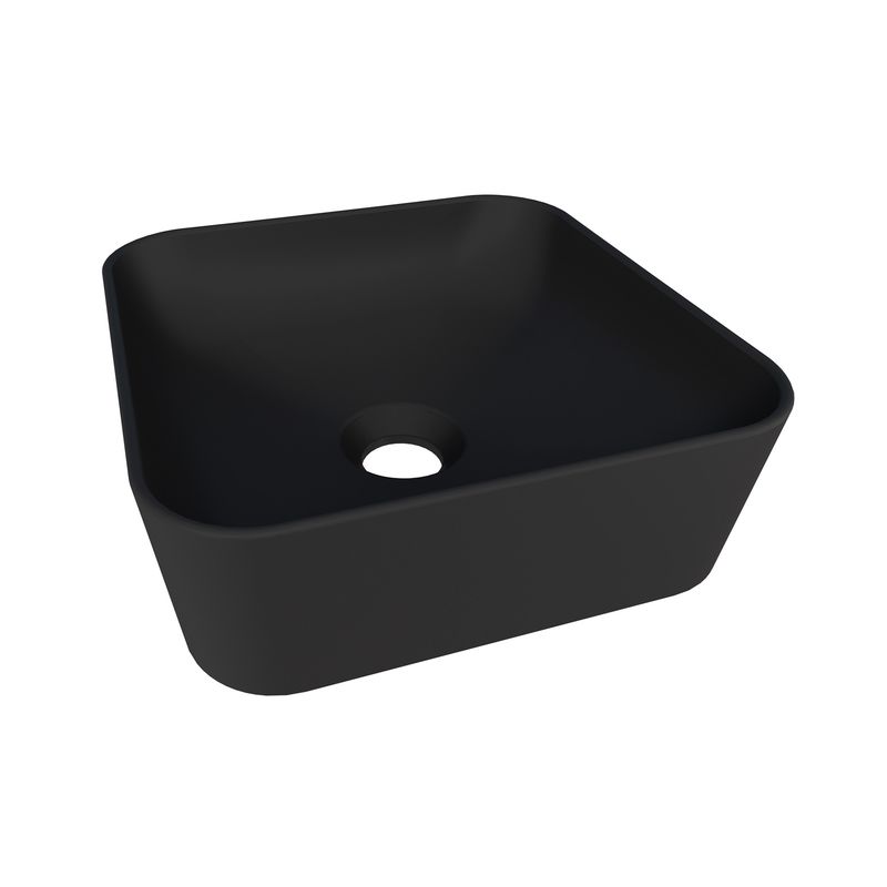 RIMINI CERAMIC SQUARE VESSEL SINK BLACK