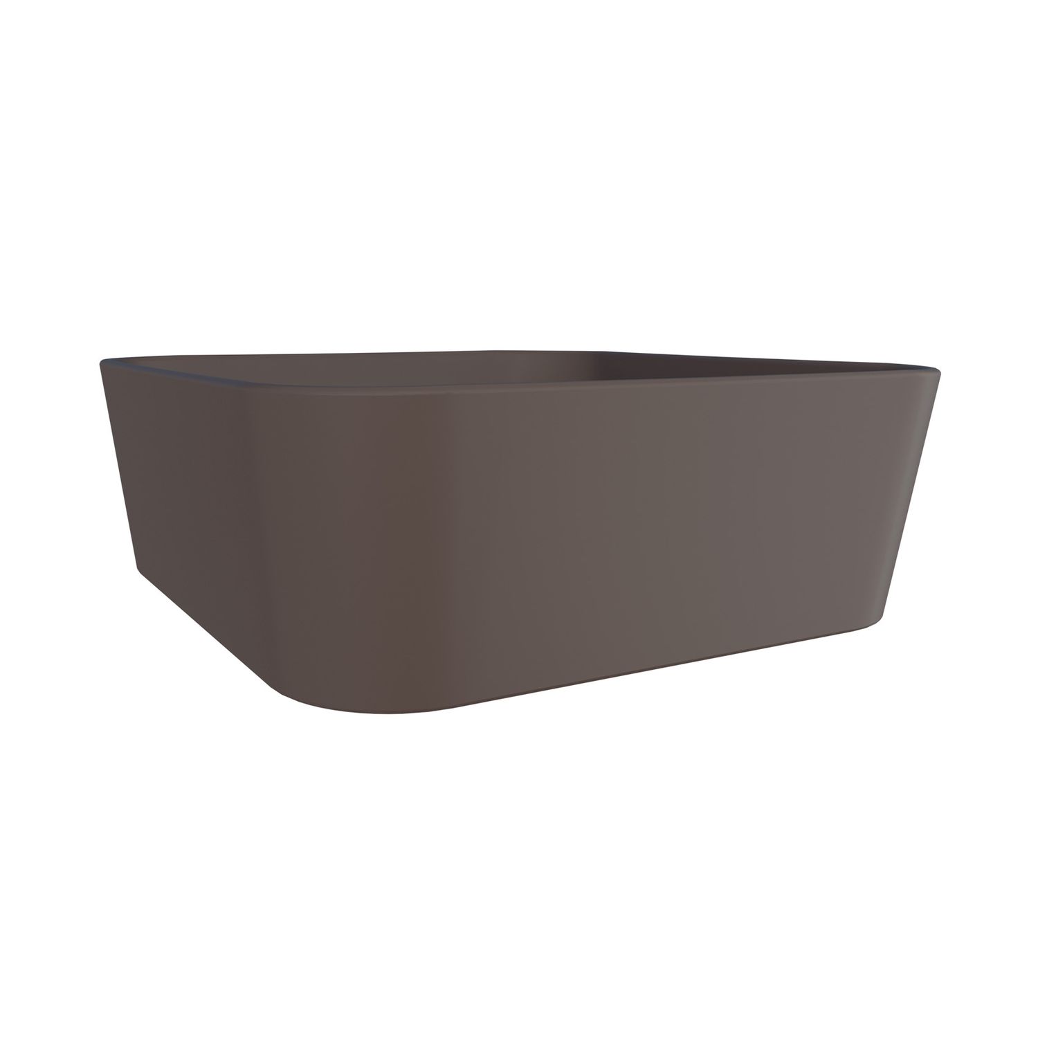 RIMINI CERAMIC SQUARE VESSEL SINK BROWN