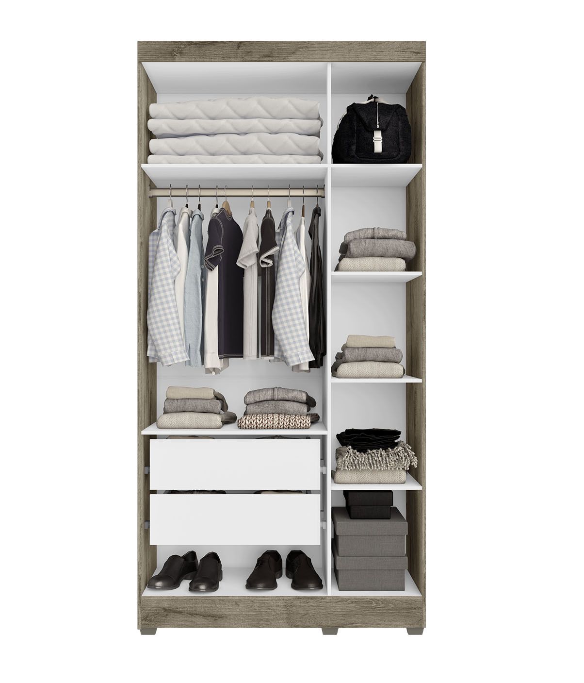 LAGUNA 3 DOORS CLOSET GRIGIO