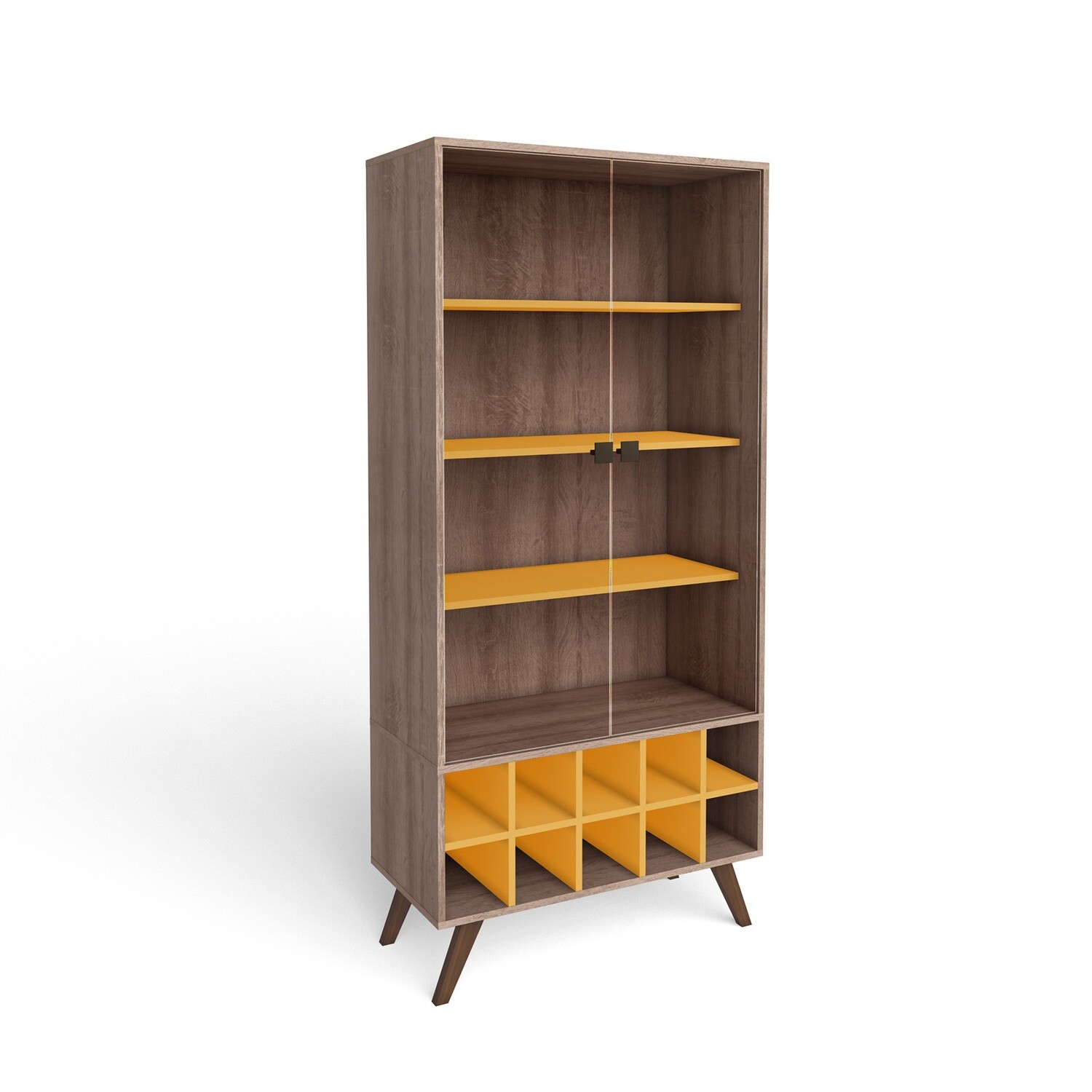 OTTAWA CURIO CABINET RUSTIC/YELLOW