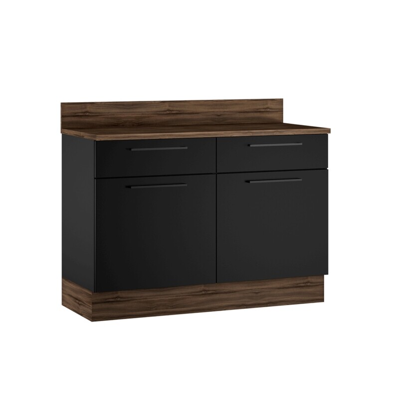 MUNICH 2-DOOR/2-DRAWER BASE CABINET NEW BLACK/GRAPHITE
