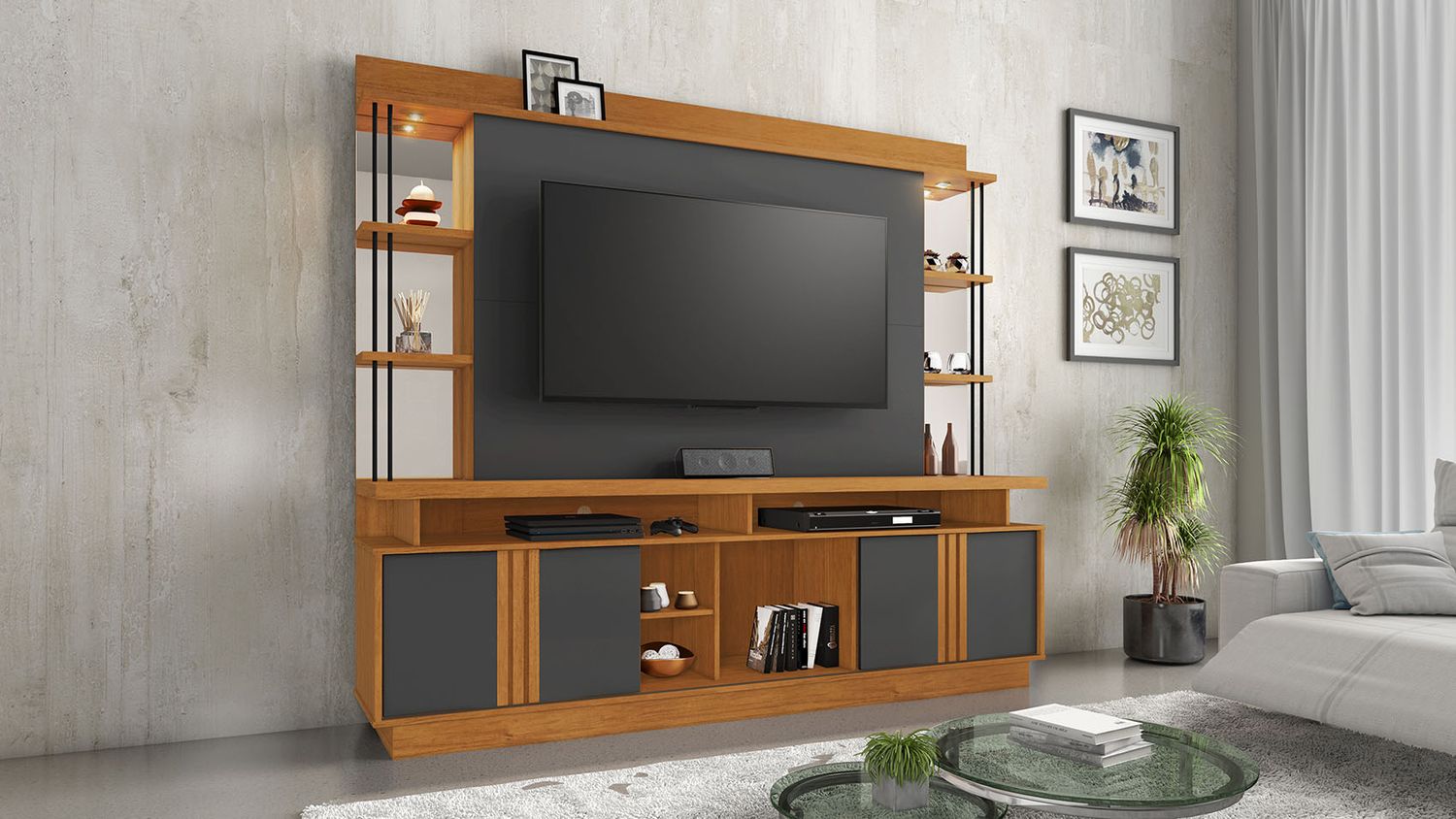 SEATTLE HOME THEATER CINNAMON/GRAPHITE