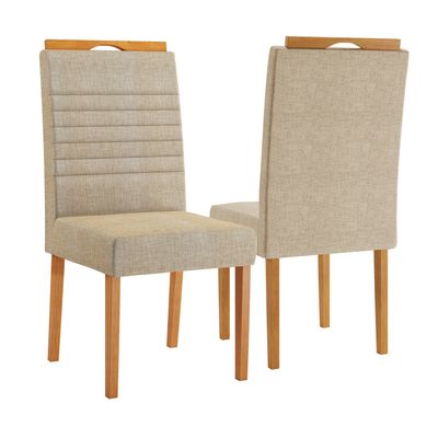 2 BARI DINING CHAIRS BEIGE SABBIA