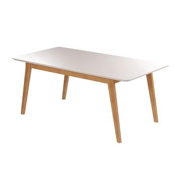 63 IN. AMALFI DINING TABLE CINNAMON/OFF WHITE
