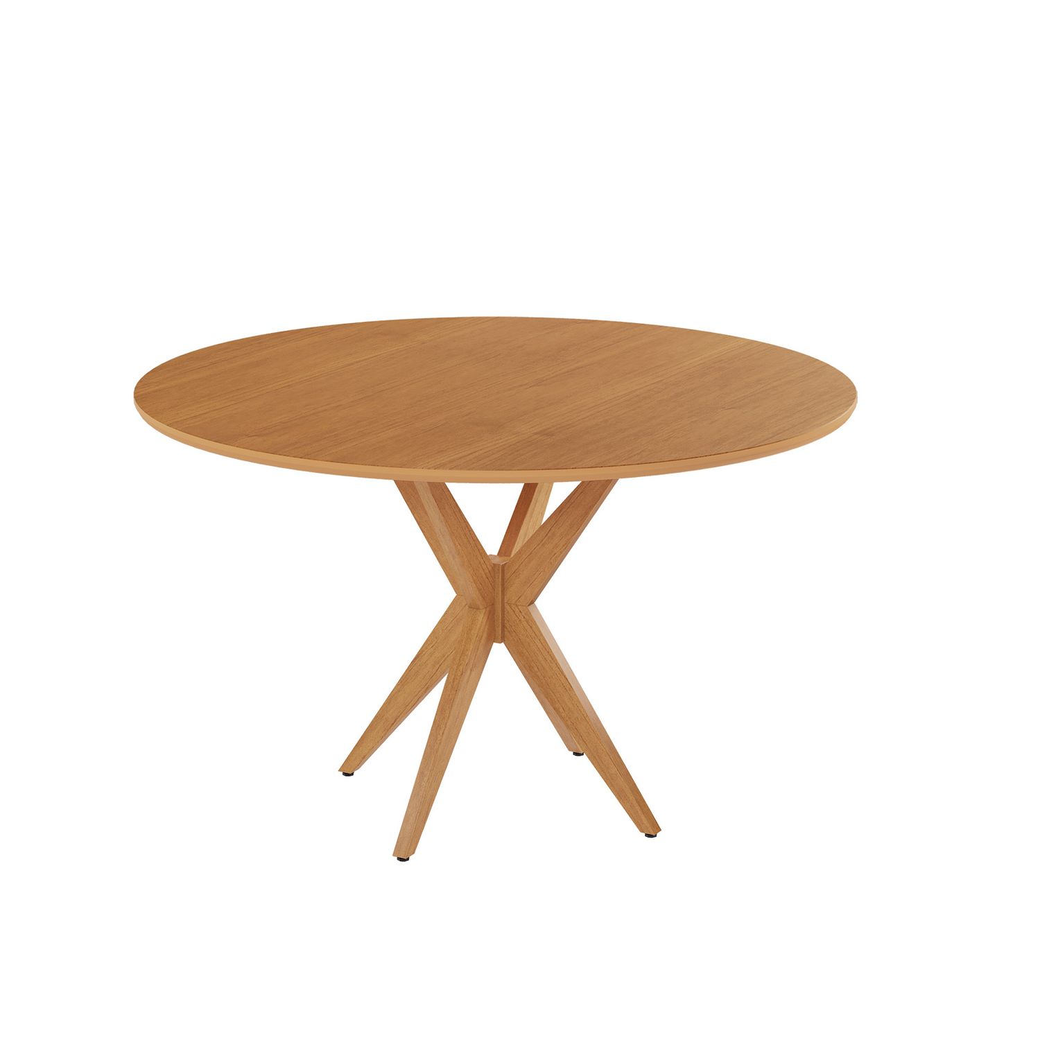 SICILIA WOOD FINISH ROUND DINING TABLE CINNAMON