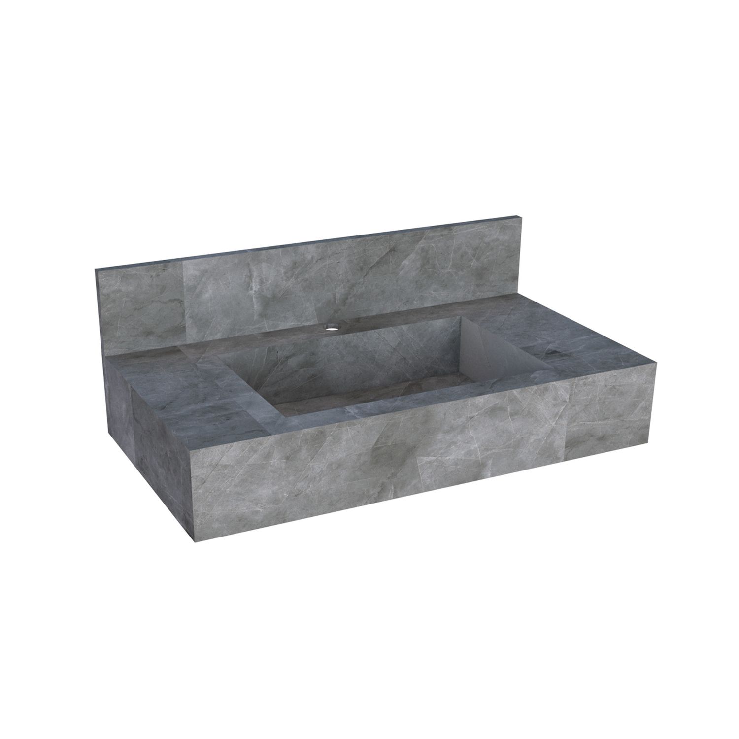 CAMOGLI 32 IN. WALL-MOUNT PORCELAIN VANITY STONE GRAY