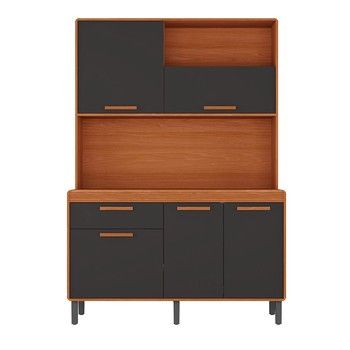 55 IN. BONN KITCHEN SET HONEY OAK/GRAPHITE