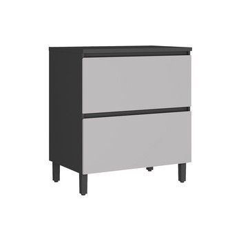 DORTMUND 1-DOOR/1-DRAWER BASE CABINET GRAPHITE/FENDI