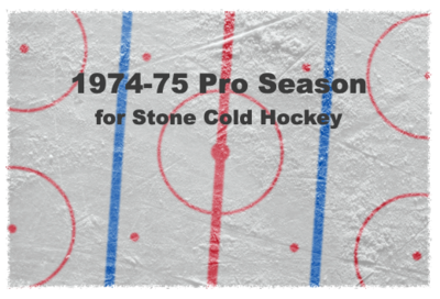 SCH 1974-75 Pro Hockey Season