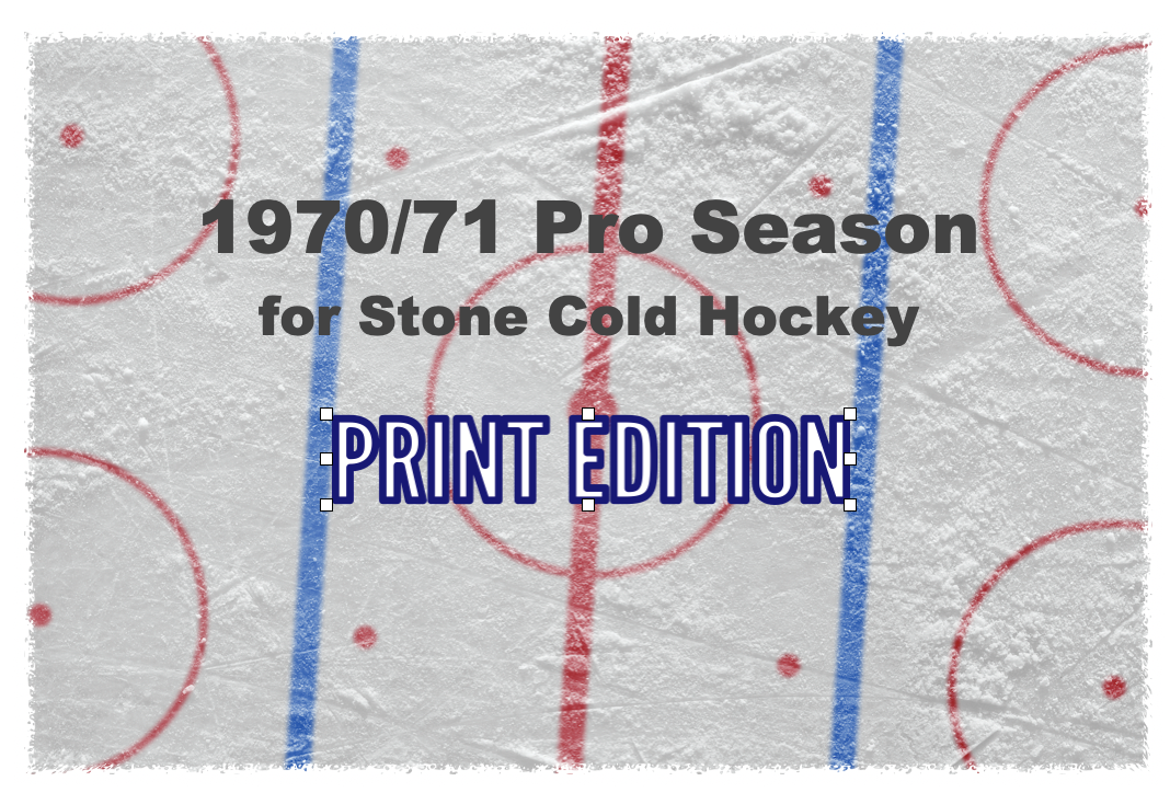 SCH 1970-71 Pro Hockey Season