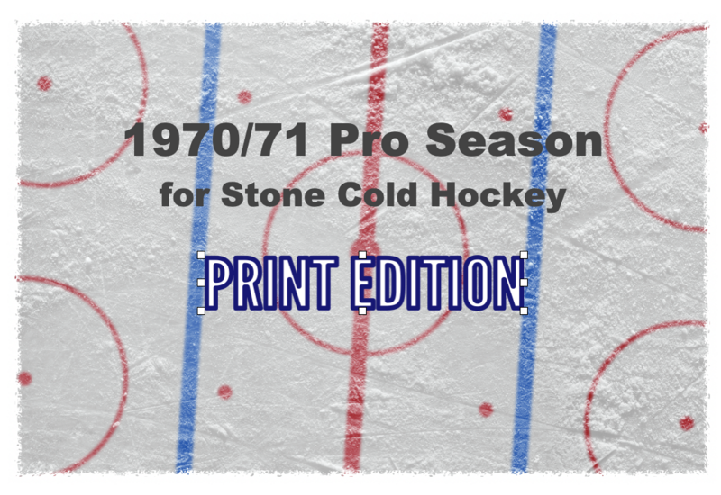 SCH 1970-71 Pro Hockey Season