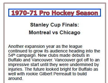 PDF ebook - 1970-71 Pro Hockey Season