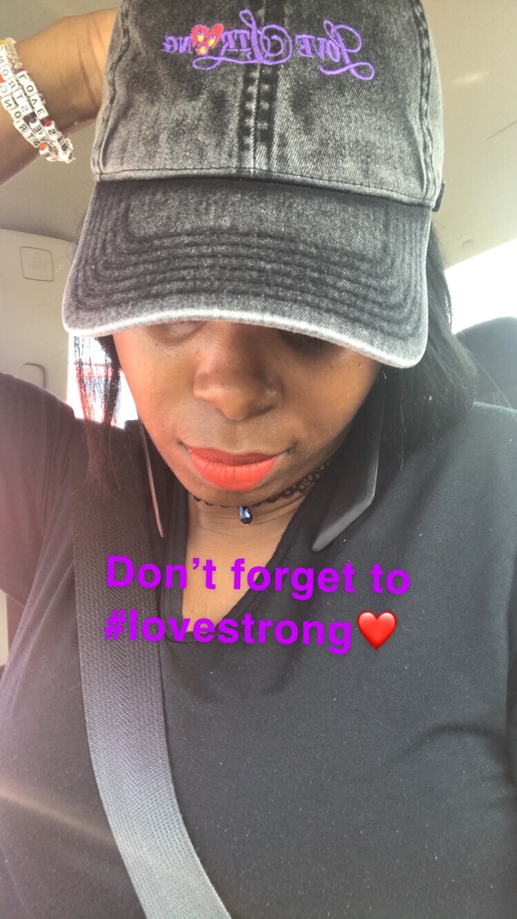Black Vintage Love Strong Dad Cap