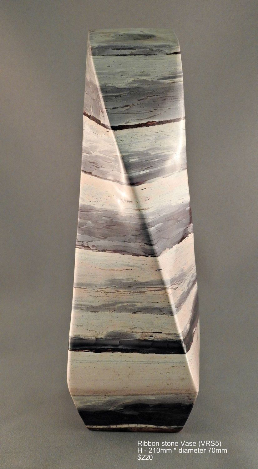 Ribbon Stone Vase