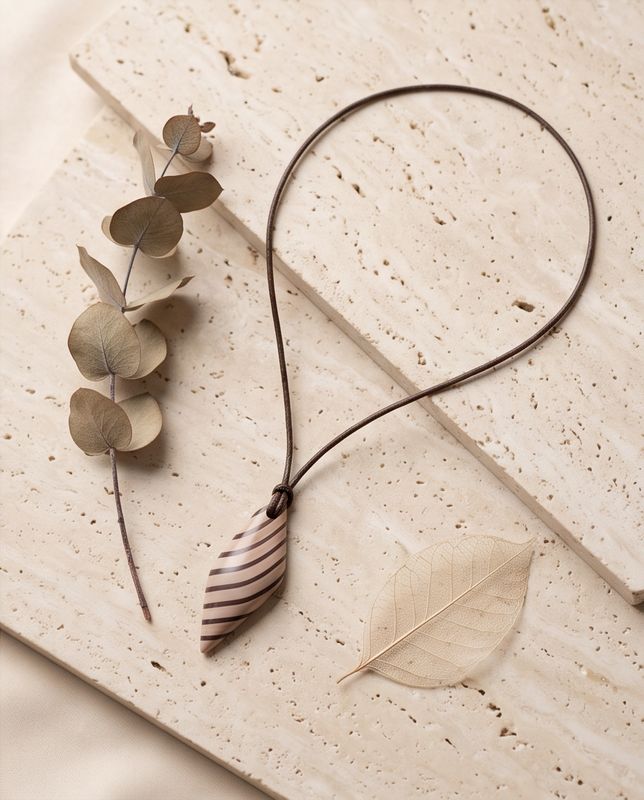 Zebra stone pendant