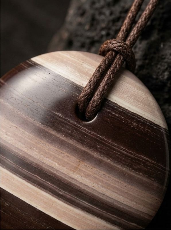 Okapi stone Round pendant