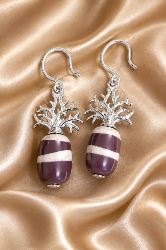 Sterling silver boab earrings