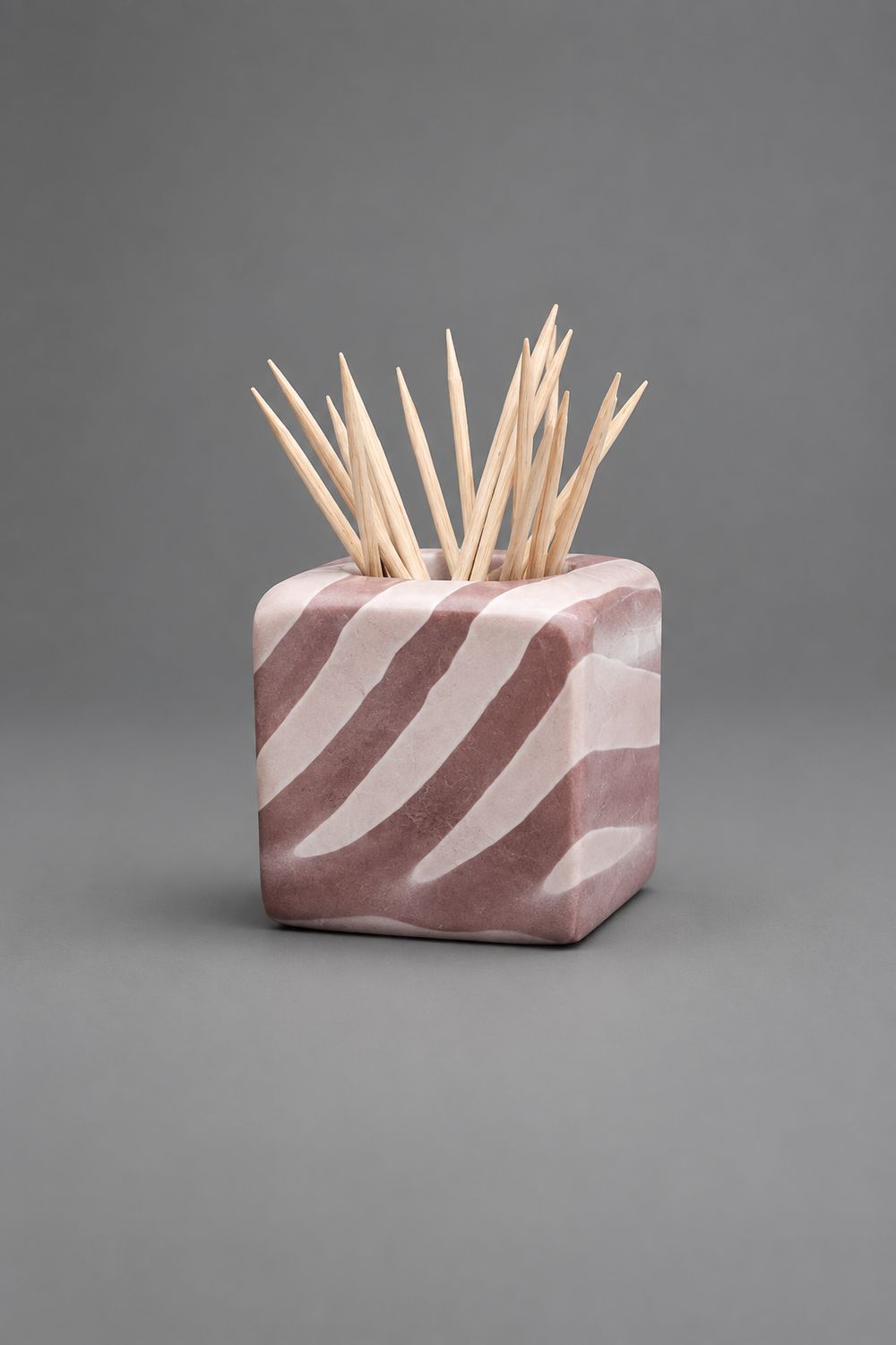 Zebra stone toothpick holder Zebra stone toothpick holder