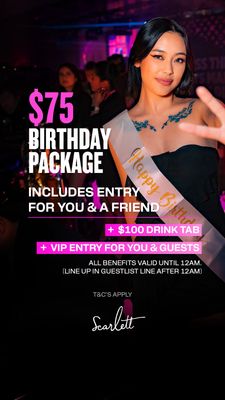 $75 Birthday Package/List