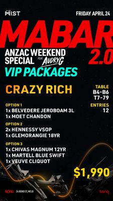 CRAZY RICH $1990 - Deposit