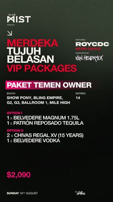 Paket Temen Owner $2090 - Deposit