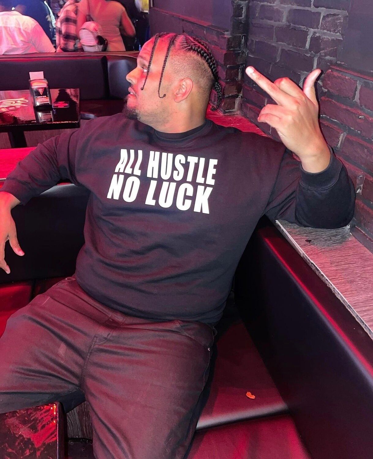 ALL HUSTLE NO LUCK - Unisex t-shirt