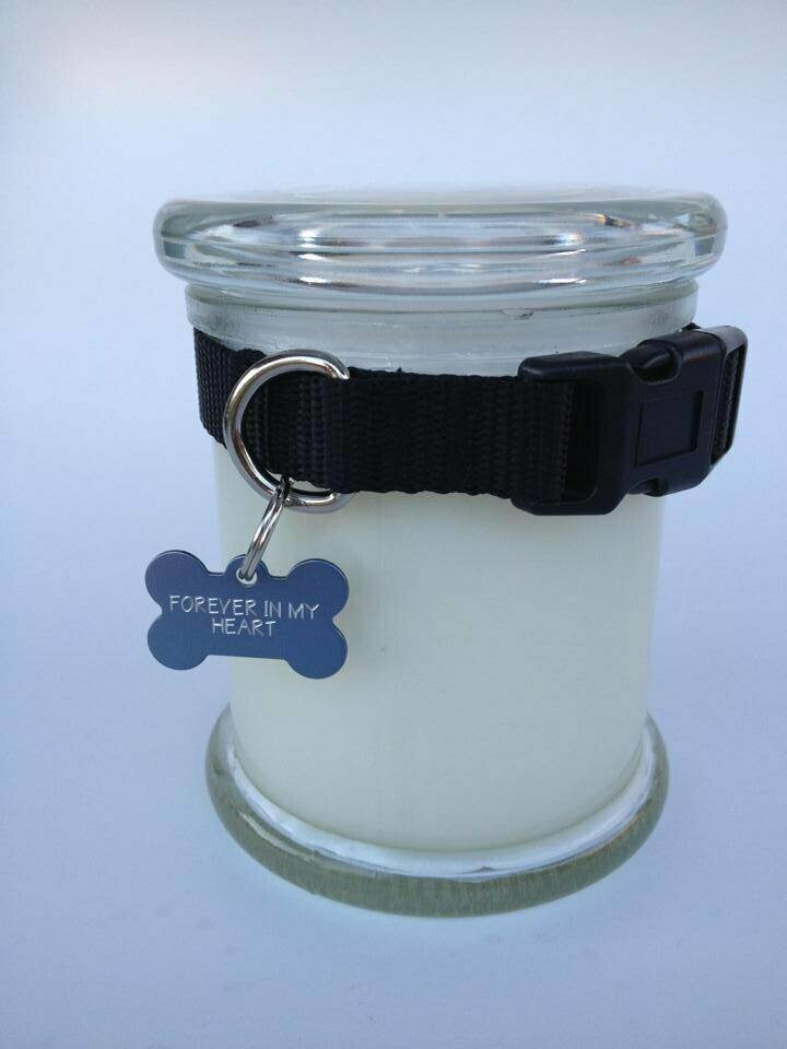 Memorial Candle with Collar & Tag