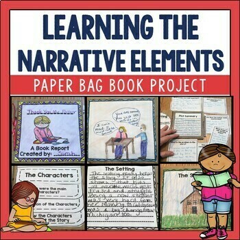 Narrative Elements Paper Bag Book for Comprehension