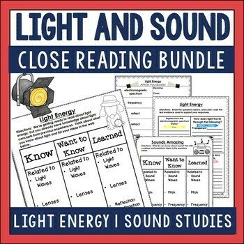 Light and Sound Close Reading Set