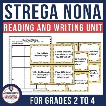 Strega Nona by Tomie dePaola Comprehension Activities in Digital and PDF