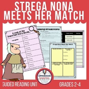 Strega Nona Meets Her Match Comprehension Activities in Digital and PDF