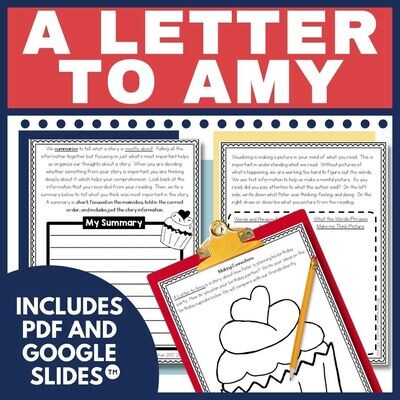 A Letter to Amy by Ezra Jack Keats Activities in Digital and PDF