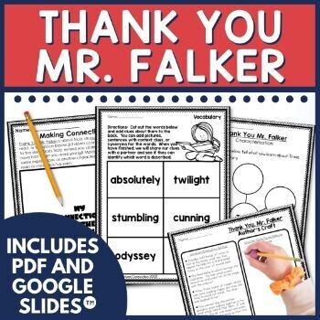 Thank You Mr. Falker by Patricia Polacco Activities in Digital and PDF
