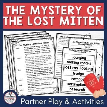 Winter Partner Play, Mitten Themed Fluency Activity