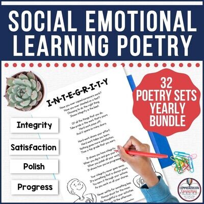 Social Emotional Learning Poetry | Character Building Activities Bundle