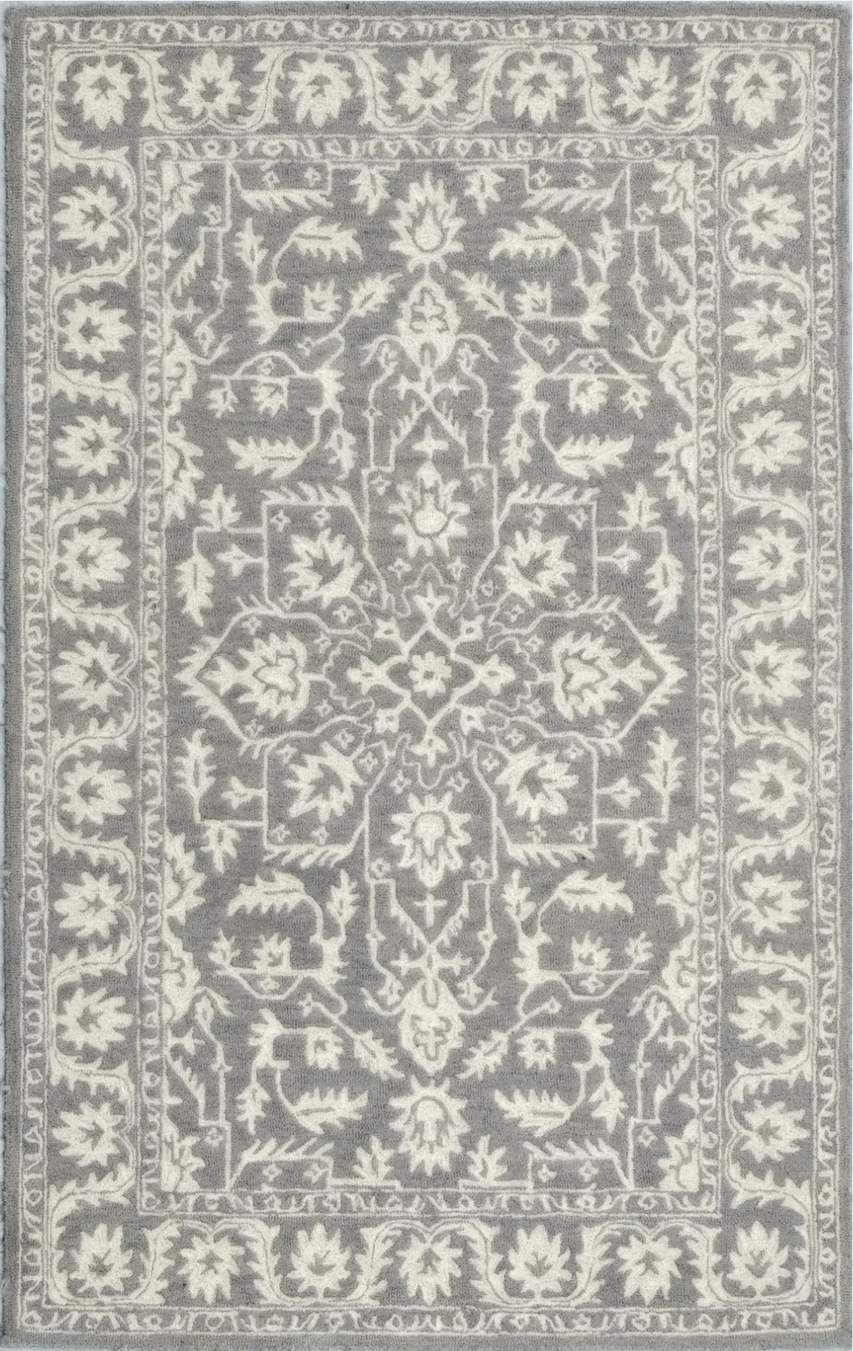 HAND TUFTED SILVER 5X&#39;8&#39;
