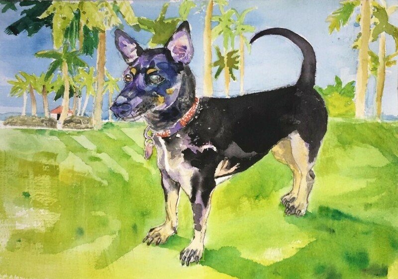 Custom Pet Portrait in watercolour