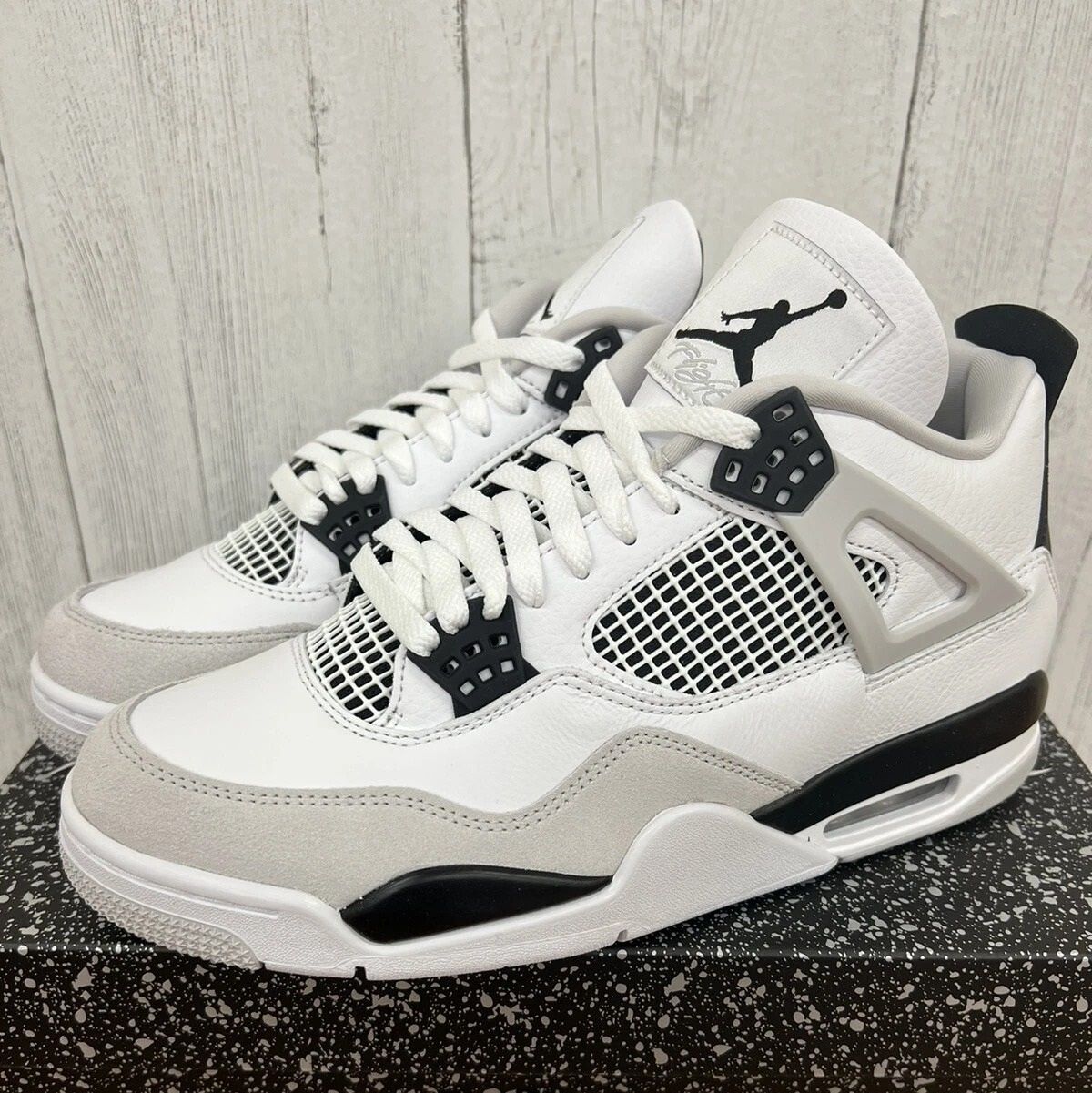 Air Jordan 4 Military Black White Womens Size