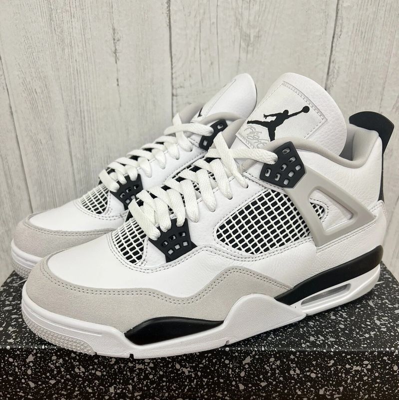 Air Jordan 4 Military Black White Womens Size